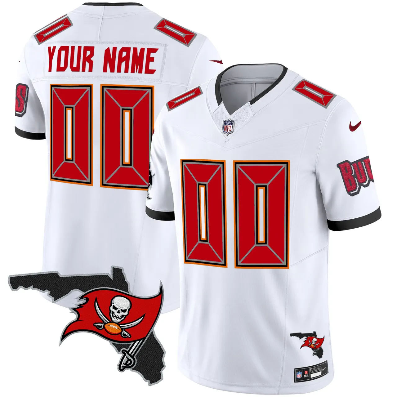Tampa Bay Buccaneers Nike Florida Patch Vapor Custom Limited Stitched Jersey - Anthracite - Image 4