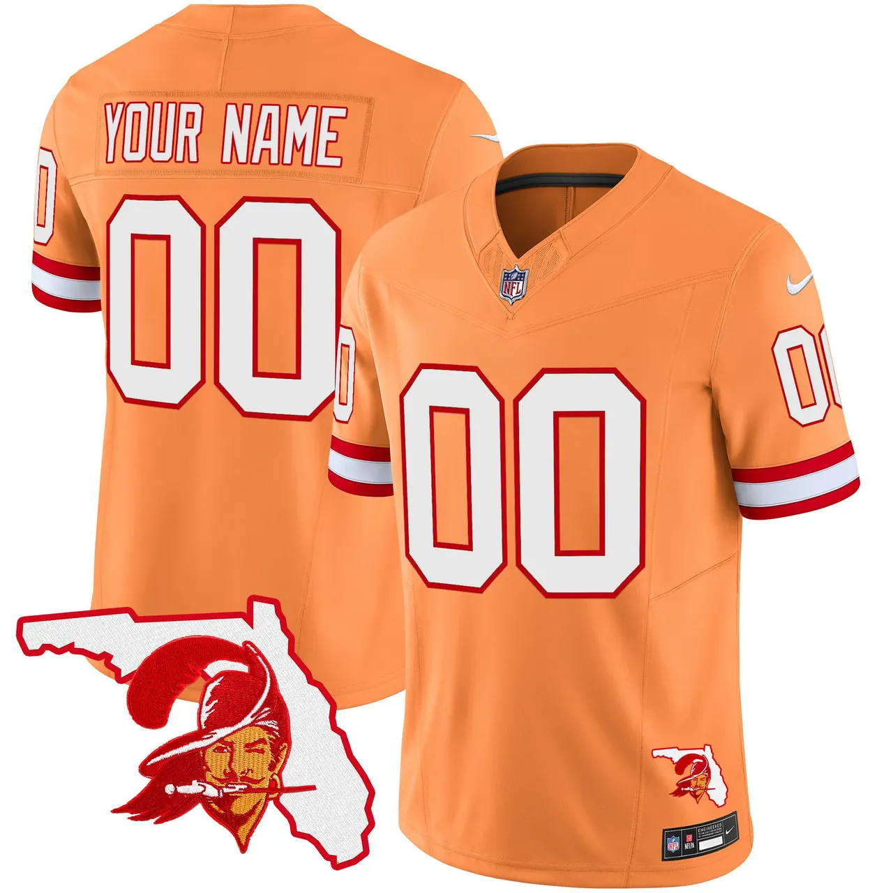 Tampa Bay Buccaneers Nike Florida Patch Vapor Custom Limited Stitched Jersey - Anthracite - Image 6
