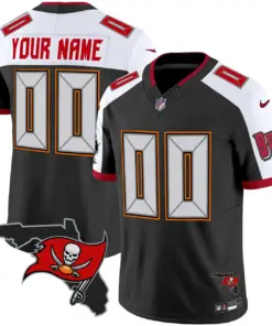 Tampa Bay Buccaneers Nike Florida Patch Vapor Custom Limited Stitched Jersey - Anthracite