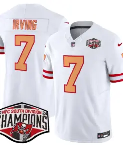 Baker Mayfield Tampa Bay Buccaneers Nike Throwback 2024 NFC South Division Champions Patch Vapor Limited Stitched Jersey - Orange - Image 23