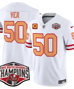 Baker Mayfield Tampa Bay Buccaneers Nike Throwback 2024 NFC South Division Champions Patch Vapor Limited Stitched Jersey - Orange - Image 27
