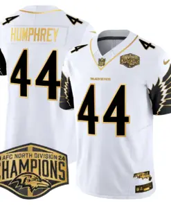 Derrick Henry Baltimore Ravens Nike Maryland 2024 AFC North Division Champions Patch Gold Vapor Limited Stitched Jersey - Black - Image 23