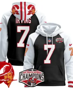 Baker Mayfield Tampa Bay Buccaneers Nike Throwback 2024 NFC South Division Champions Patch Stitched Pullover Hoodie - Orange - Image 9