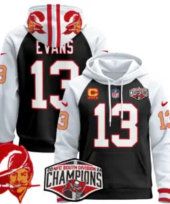 Baker Mayfield Tampa Bay Buccaneers Nike Throwback 2024 NFC South Division Champions Patch Stitched Pullover Hoodie - Orange - Image 11