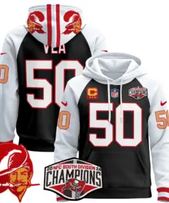 Baker Mayfield Tampa Bay Buccaneers Nike Throwback 2024 NFC South Division Champions Patch Stitched Pullover Hoodie - Orange - Image 13