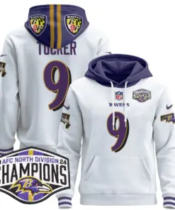 Derrick Henry Baltimore Ravens Nike 2024 AFC North Division Champions Patch Stitched Pullover Hoodie V2 - Black - Image 43