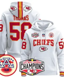 Patrick Mahomes Kansas City Chiefs Nike 2024 AFC West Division Champions Stitched Pullover Hoodie - Red - Image 12