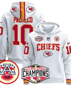 Patrick Mahomes Kansas City Chiefs Nike 2024 AFC West Division Champions Stitched Pullover Hoodie - Red - Image 13