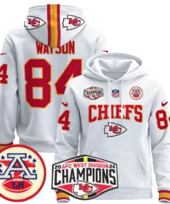 Patrick Mahomes Kansas City Chiefs Nike 2024 AFC West Division Champions Stitched Pullover Hoodie - Red - Image 14