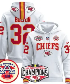 Patrick Mahomes Kansas City Chiefs Nike 2024 AFC West Division Champions Stitched Pullover Hoodie - Red - Image 15