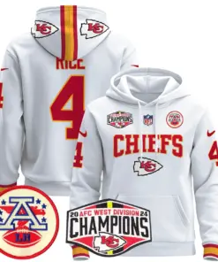 Patrick Mahomes Kansas City Chiefs Nike 2024 AFC West Division Champions Stitched Pullover Hoodie - Red - Image 16