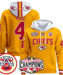 Patrick Mahomes Kansas City Chiefs Nike 2024 AFC West Division Champions Stitched Pullover Hoodie - Red - Image 25