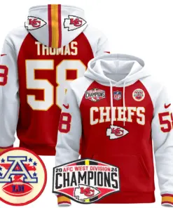 Patrick Mahomes Kansas City Chiefs Nike 2024 AFC West Division Champions Stitched Pullover Hoodie - Red - Image 30
