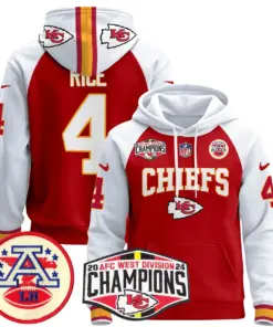 Patrick Mahomes Kansas City Chiefs Nike 2024 AFC West Division Champions Stitched Pullover Hoodie - Red - Image 34