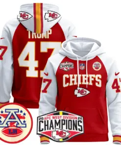 Patrick Mahomes Kansas City Chiefs Nike 2024 AFC West Division Champions Stitched Pullover Hoodie - Red - Image 36