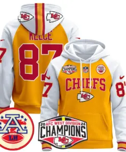 Patrick Mahomes Kansas City Chiefs Nike 2024 AFC West Division Champions Stitched Pullover Hoodie - Red - Image 38