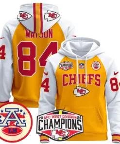 Patrick Mahomes Kansas City Chiefs Nike 2024 AFC West Division Champions Stitched Pullover Hoodie - Red - Image 41