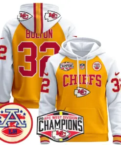 Patrick Mahomes Kansas City Chiefs Nike 2024 AFC West Division Champions Stitched Pullover Hoodie - Red - Image 42