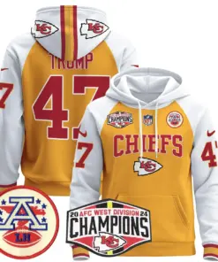 Patrick Mahomes Kansas City Chiefs Nike 2024 AFC West Division Champions Stitched Pullover Hoodie - Red - Image 45