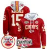 Patrick Mahomes Kansas City Chiefs Nike 2024 AFC West Division Champions Stitched Pullover Hoodie - Red