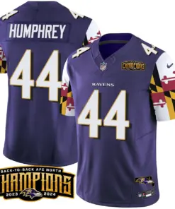 Derrick Henry Baltimore Ravens Nike Maryland Flag Back to Back AFC North Champions Patch Vapor Limited Stitched Jersey - Purple - Image 5
