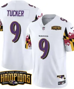 Derrick Henry Baltimore Ravens Nike Maryland Flag Back to Back AFC North Champions Patch Vapor Limited Stitched Jersey - Purple - Image 12