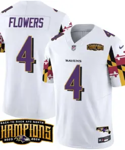 Derrick Henry Baltimore Ravens Nike Maryland Flag Back to Back AFC North Champions Patch Vapor Limited Stitched Jersey - Purple - Image 16