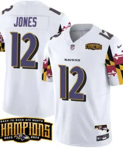 Derrick Henry Baltimore Ravens Nike Maryland Flag Back to Back AFC North Champions Patch Vapor Limited Stitched Jersey - Purple - Image 17
