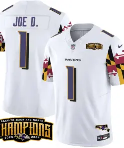 Derrick Henry Baltimore Ravens Nike Maryland Flag Back to Back AFC North Champions Patch Vapor Limited Stitched Jersey - Purple - Image 18