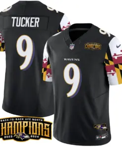 Derrick Henry Baltimore Ravens Nike Maryland Flag Back to Back AFC North Champions Patch Vapor Limited Stitched Jersey - Purple - Image 21