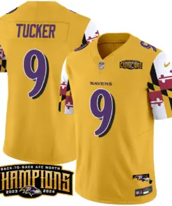 Derrick Henry Baltimore Ravens Nike Maryland Flag Back to Back AFC North Champions Patch Vapor Limited Stitched Jersey - Purple - Image 30