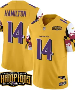 Derrick Henry Baltimore Ravens Nike Maryland Flag Back to Back AFC North Champions Patch Vapor Limited Stitched Jersey - Purple - Image 31