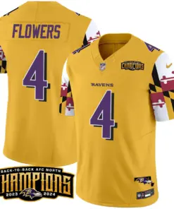 Derrick Henry Baltimore Ravens Nike Maryland Flag Back to Back AFC North Champions Patch Vapor Limited Stitched Jersey - Purple - Image 34