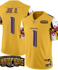 Derrick Henry Baltimore Ravens Nike Maryland Flag Back to Back AFC North Champions Patch Vapor Limited Stitched Jersey - Purple - Image 36