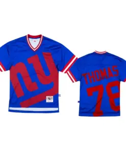 Andrew Thomas New York Giants Mitchell & Ness Big Face Jersey - Royal Blue