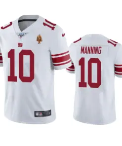 Eli Manning New York Giants Nike Walter Payton Man of the Year Award Patch White Jersey - White