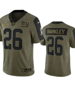 Saquon Barkley New York Giants Nike 2021 Salute to Service Limited Jersey - Olive