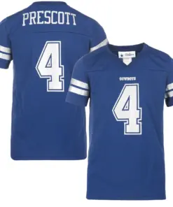 Alternative view of Dak Prescott Dallas Cowboys Nike Girls Youth Glitter Jersey - Royal Blue