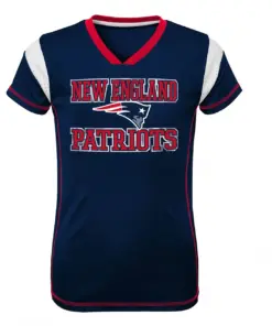 New England Patriots Nike Girls Youth Team V-Neck Jersey - Navy