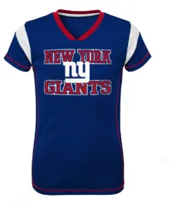 New York Giants Nike Girls Youth Team V-Neck Jersey - Royal Blue