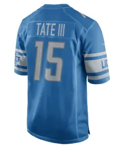 Golden Tate Detroit Lions Nike 2017 Game Jersey - Powder Blue - Image 3