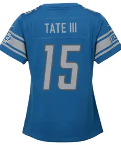 Golden Tate Detroit Lions Nike Girls Youth Game Jersey - Blue - Image 3