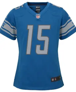 Alternative view of Golden Tate Detroit Lions Nike Girls Youth Game Jersey - Blue