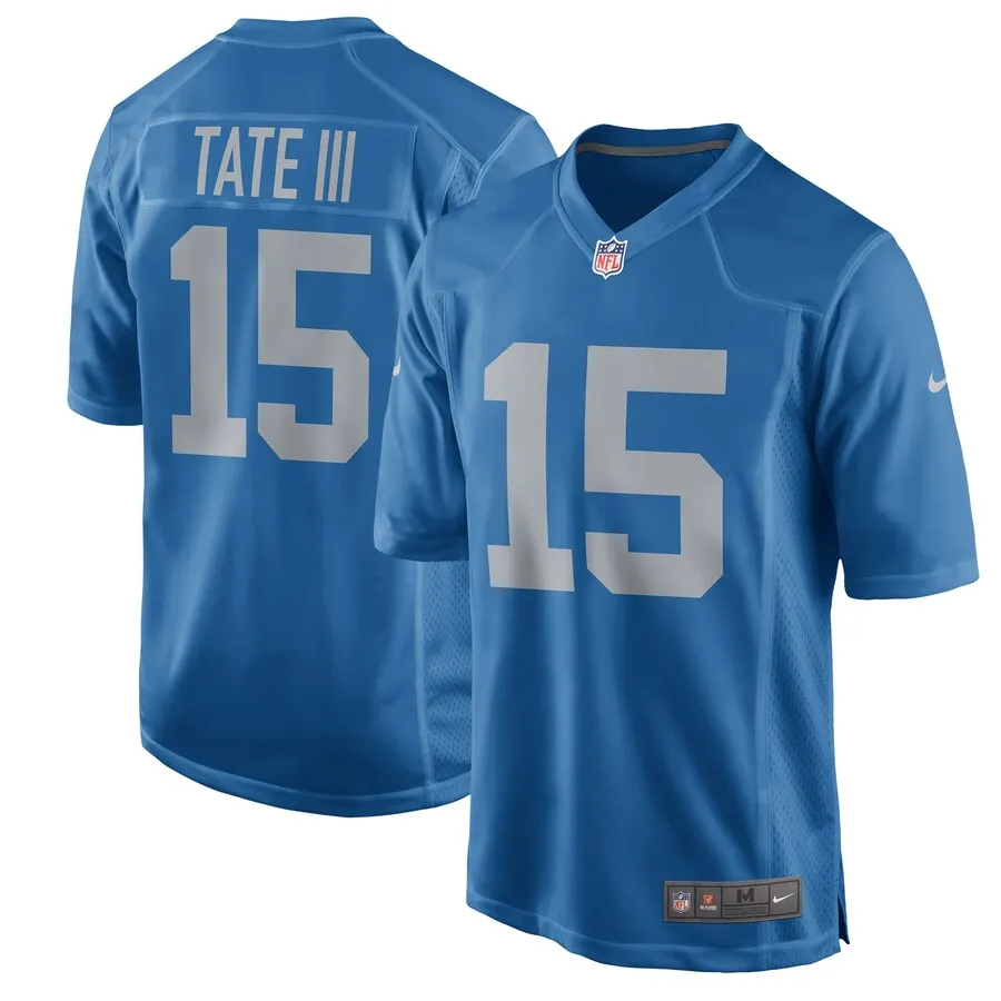 Golden Tate Detroit Lions Nike Throwback Game Jersey - Royal Blue