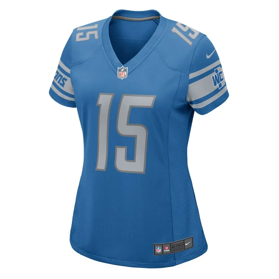Golden Tate Detroit Lions Nike Women's 2017 Game Jersey - Powder Blue - Image 2