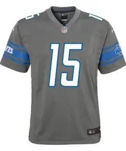 Alternative view of Golden Tate Detroit Lions Nike Youth Color Rush Game Jersey - Steel