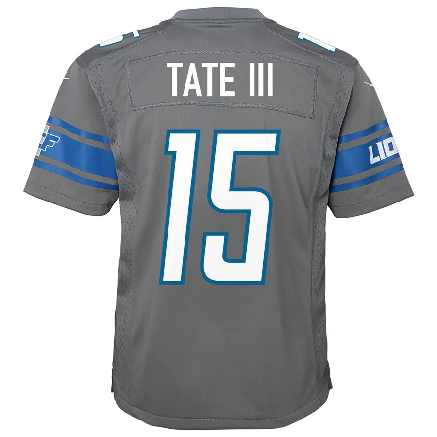 Golden Tate Detroit Lions Nike Youth Color Rush Game Jersey - Steel - Image 3