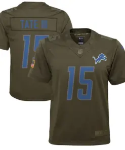 Golden Tate Detroit Lions Nike Youth Salute to Service Game Jersey - Olive