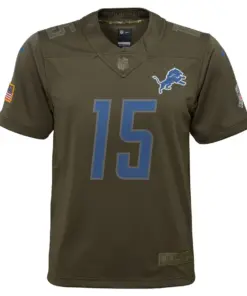 Alternative view of Golden Tate Detroit Lions Nike Youth Salute to Service Game Jersey - Olive