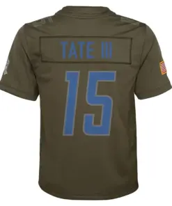Golden Tate Detroit Lions Nike Youth Salute to Service Game Jersey - Olive - Image 3